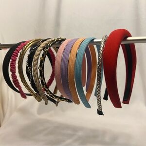 Bundle of 12 Fashion Headbands Velvet Satin Braided Padded Hair Accessories